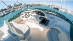 Azimut 46 boat for charter in Cyprus - helm