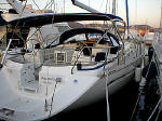 The Bavaria 44 charter boat moored in Cyprus