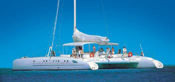 Catamaran Mediterraneo for charter in Cyprus waters.