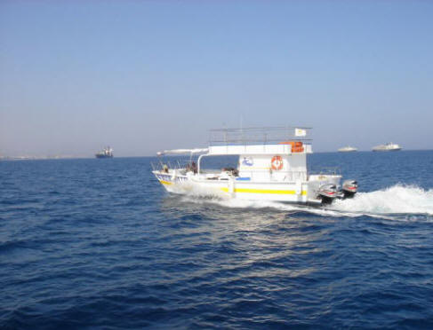 Dive boat and octopus fishing in Cyprus