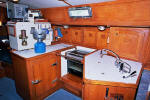 Cheoy Lee custom offshore cutter for sale - galley