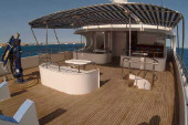 The yacht is presently configured as a 'liveaboard' with accommodation for a maximum of 18 passengers and full diving facilities